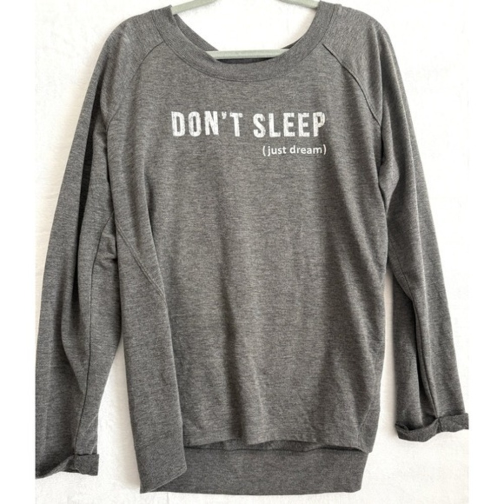Secret Treasures Sleepwear Grey Sleep Graphic Sweatshirt Womens XL‎ 16 18 COMFY